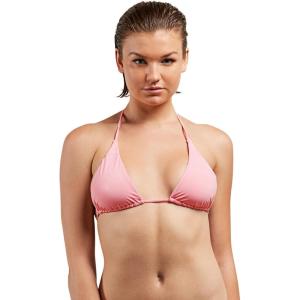 Volcom Women’s Tri Bikini Top – Sustainable Slide-tri Swim Top with Adjustable Halter and Removable Cups(Petal Pink)