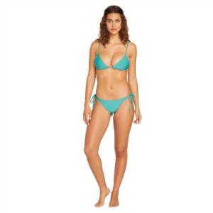 Volcom Women’s Tri Bikini Top – Sustainable Slide-tri Swim Top with Adjustable Halter and Removable Cups(Turquoise)