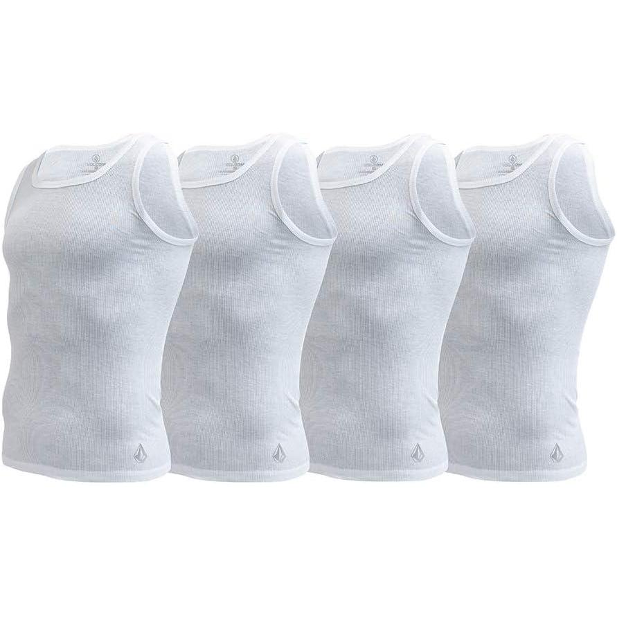image:imageVolcom Mens Cotton Stretch Tank Top Undershirts A ShirtsWhite