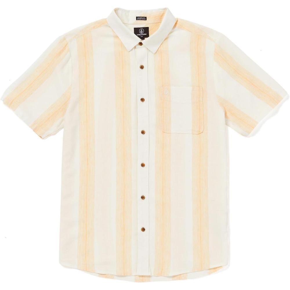 image:imageVolcom Mens Flaxstone Short Sleeve Button Down Shirt OffWhite