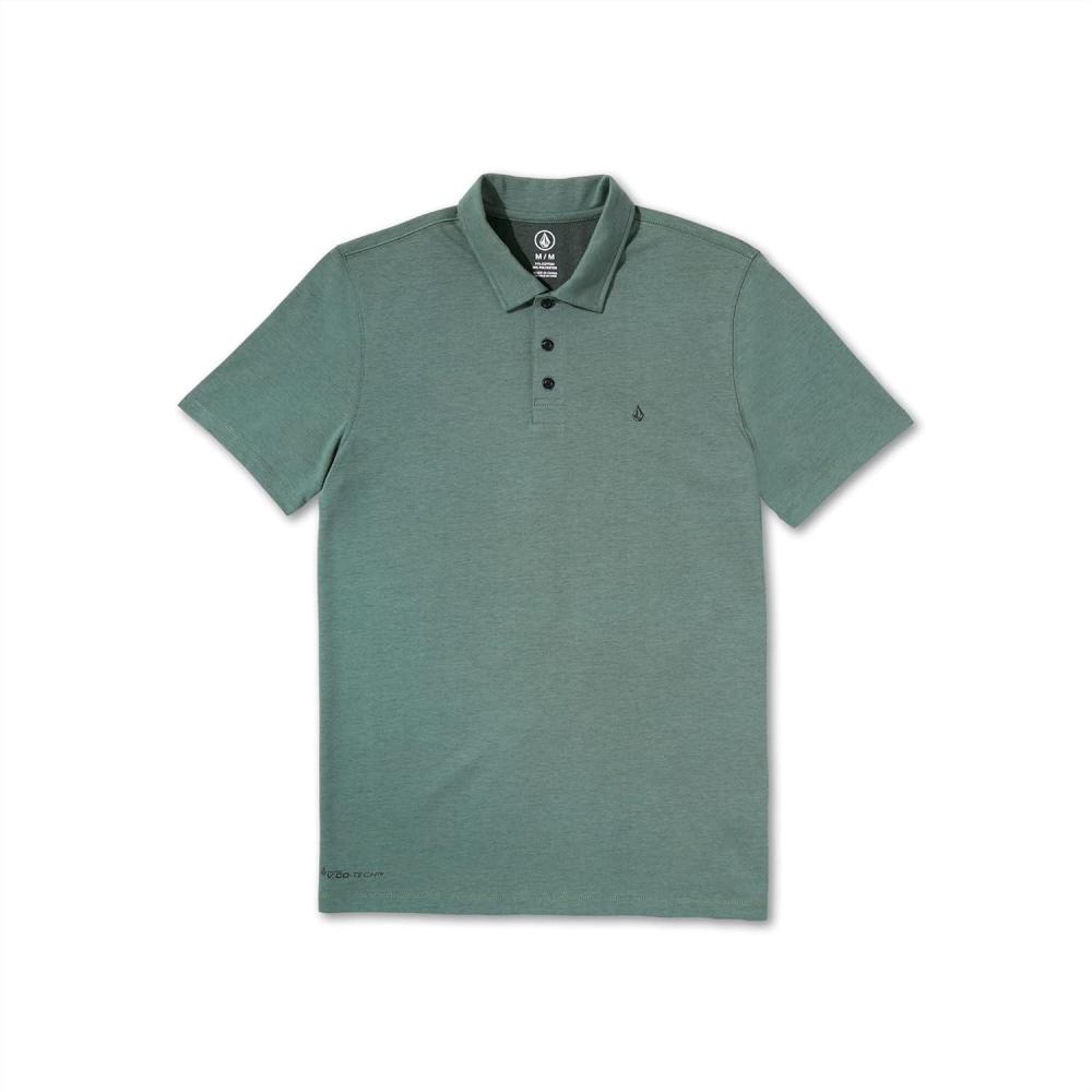 image:imageVolcom Mens Hazard Performance Short Sleeve Lightweight Golf PoloDark Forest