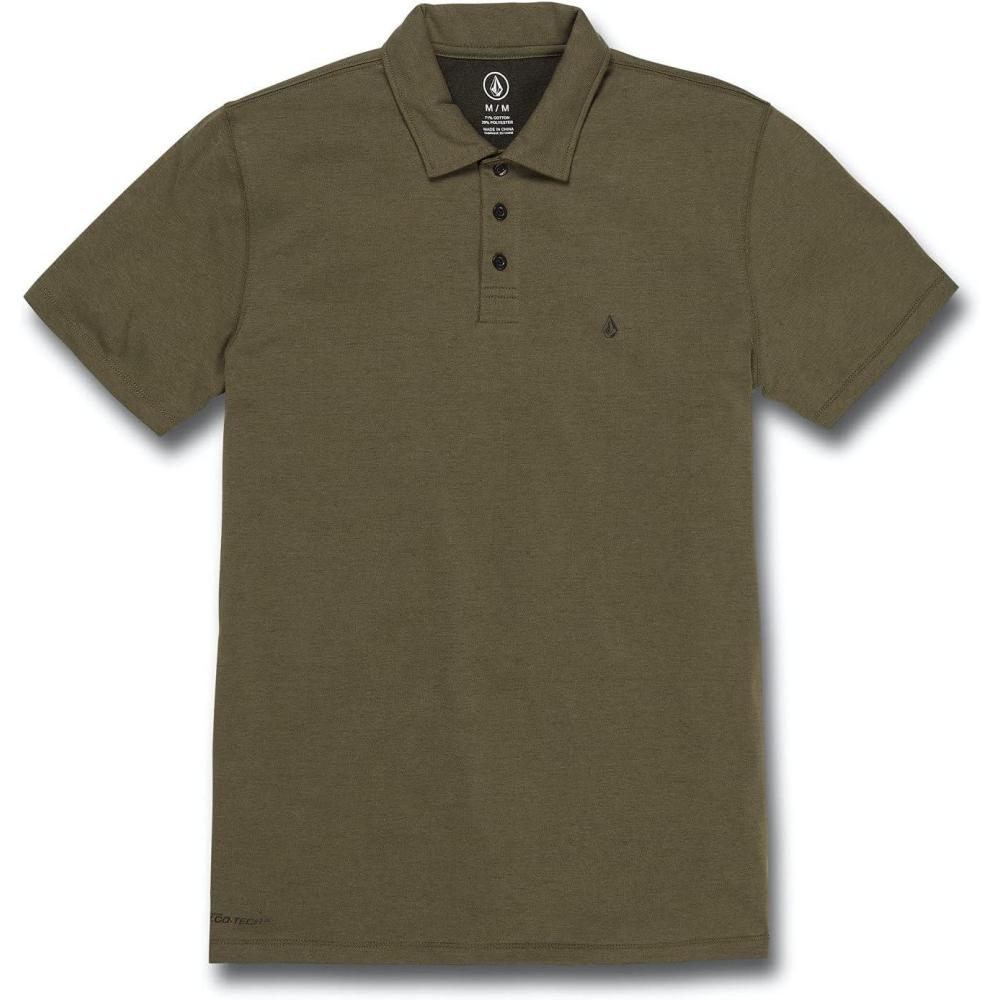 image:imageVolcom Mens Hazard Performance Short Sleeve Lightweight Golf PoloMilitary Green