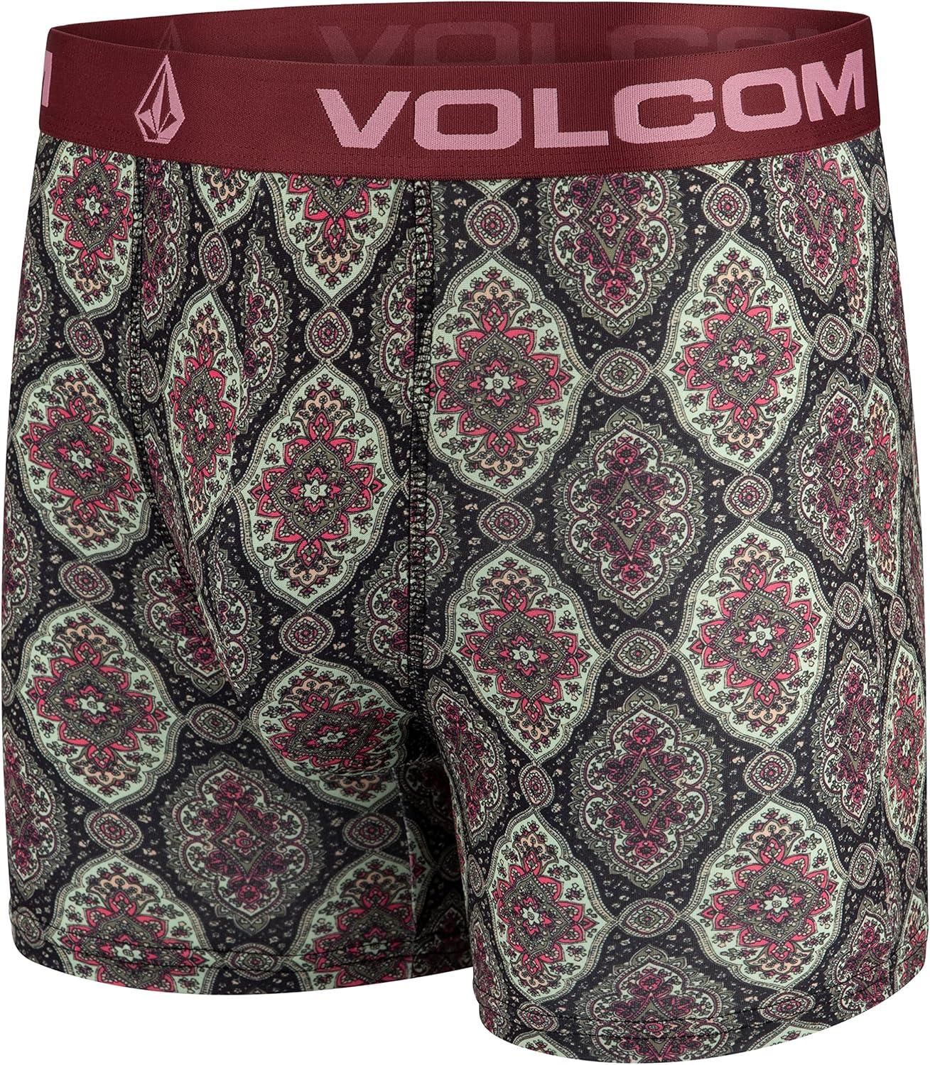 image:imageVolcom Mens Boxer Briefs 3 Pack Poly Spandex Performance FLYLESS Support Boxer Briefs UnderwearMulticoloredRedGrey