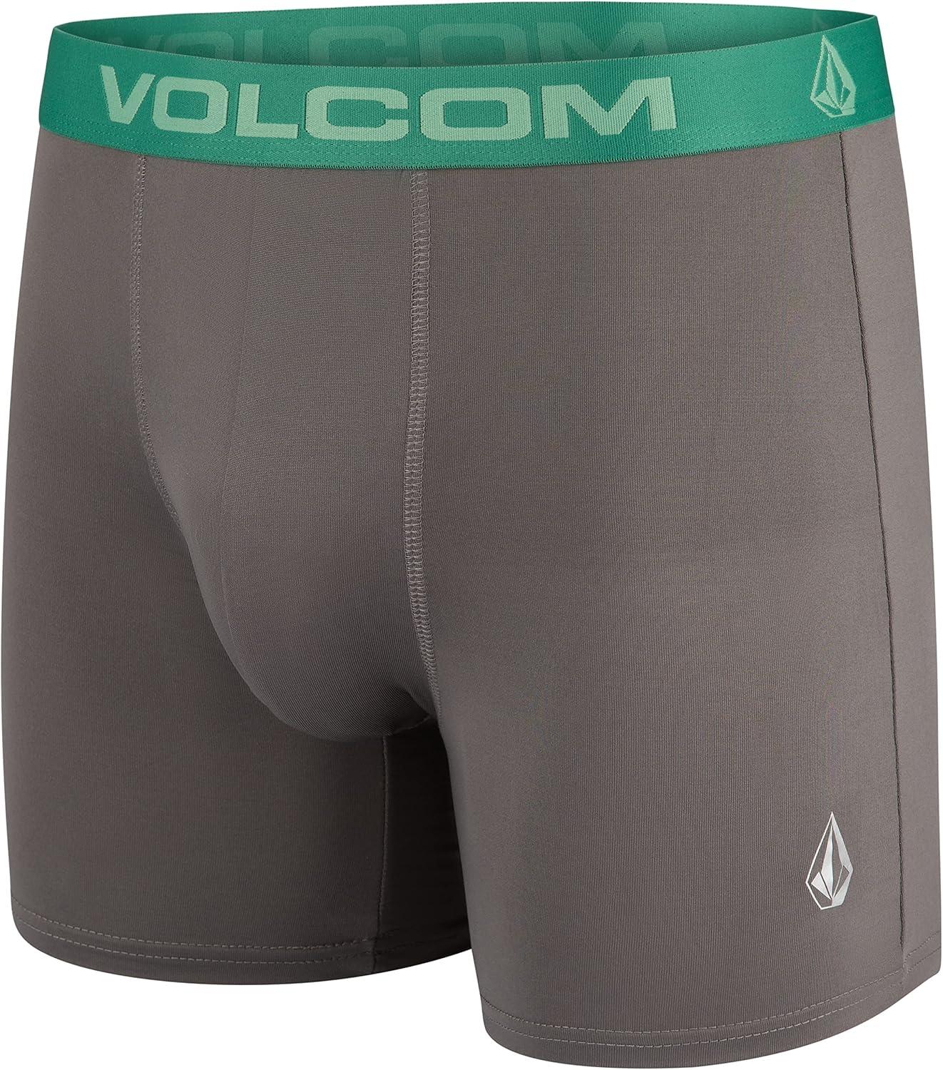 image:imageVolcom Mens Boxer Briefs 3 Pack Poly Spandex Performance FLYLESS Support Boxer Briefs UnderwearMulticoloredRedGrey
