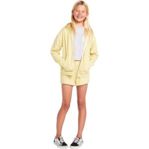 Volcom Girls’ Lived in Lounge Zip Fleece Sweatshirt(Citron)