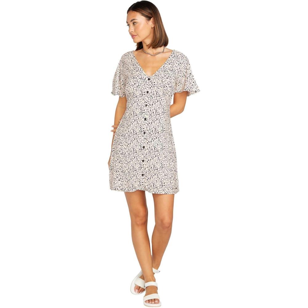 image:imageVolcom Womens Poppin Stone Button Front DressMelon