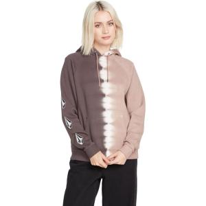 Volcom Women’s Iconic Stone Hooded Fleece Sweatshirt(Espresso)