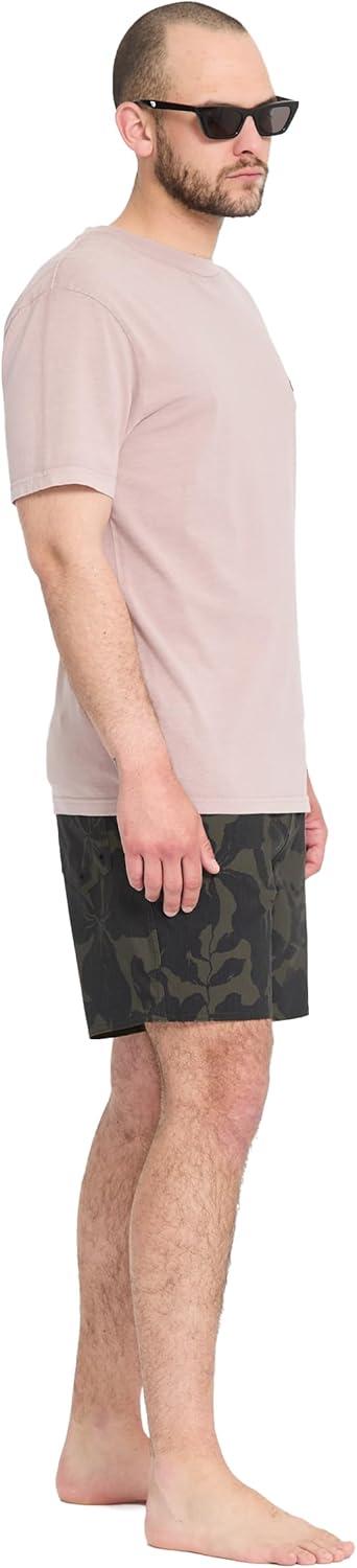 image:imageVolcom Mens 17 Elastic Waist Swim Trunks Stretchable UPF 50 Quick Dry Swim BottomsIvy