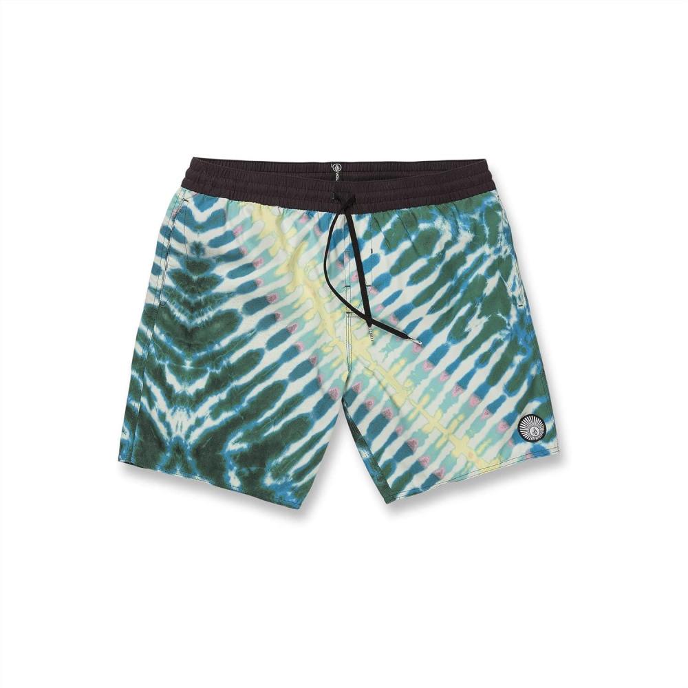 image:imageVolcom Mens 17 Elastic Waist Swim Trunks Stretchable UPF 50 Quick Dry Swim BottomsMulti
