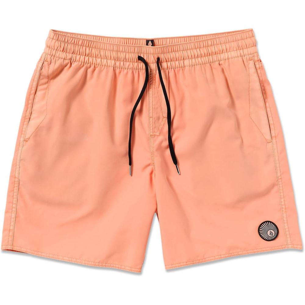 image:imageVolcom Mens 17 Elastic Waist Swim Trunks Stretchable UPF 50 Quick Dry Swim BottomsPeach