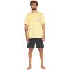 Volcom Men’s 17″ Elastic Waist Swim Trunks- Stretchable, UPF 50+, Quick Dry Swim Bottoms(Black)