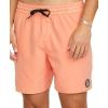 Volcom Men’s 17″ Elastic Waist Swim Trunks- Stretchable, UPF 50+, Quick Dry Swim Bottoms(Peach)