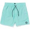 Volcom Men’s 17″ Elastic Waist Swim Trunks- Stretchable, UPF 50+, Quick Dry Swim Bottoms(Crete Blue)