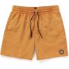 Volcom Men’s 17″ Elastic Waist Swim Trunks- Stretchable, UPF 50+, Quick Dry Swim Bottoms(Umber)