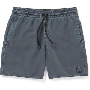 Volcom Men’s 17″ Elastic Waist Swim Trunks- Stretchable, UPF 50+, Quick Dry Swim Bottoms(Dark Slate)
