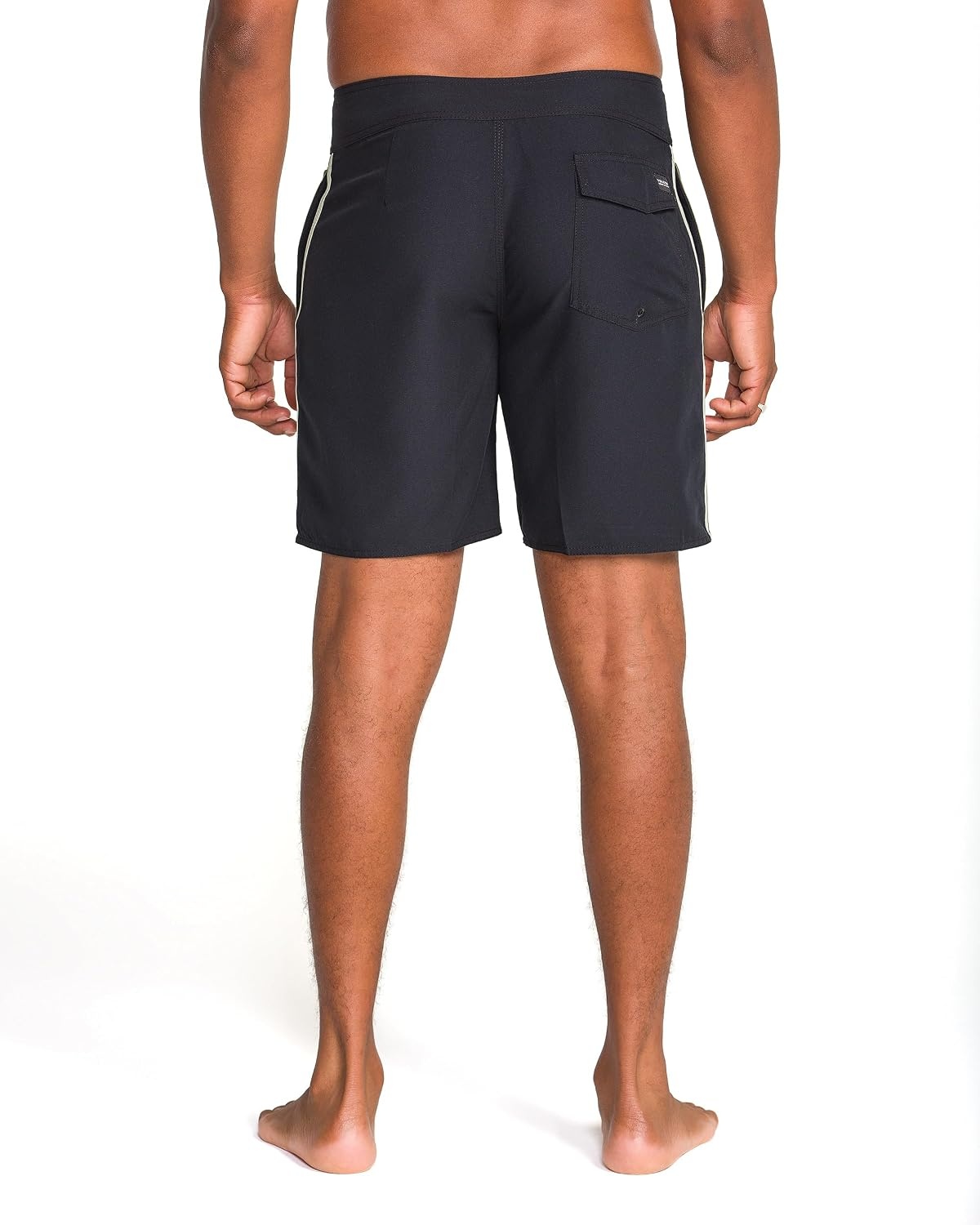 image:imageVolcom Mens 18 Boardshorts Stretch Swim Trunks with Drawstring Waist and Back Flap PocketLawton Black