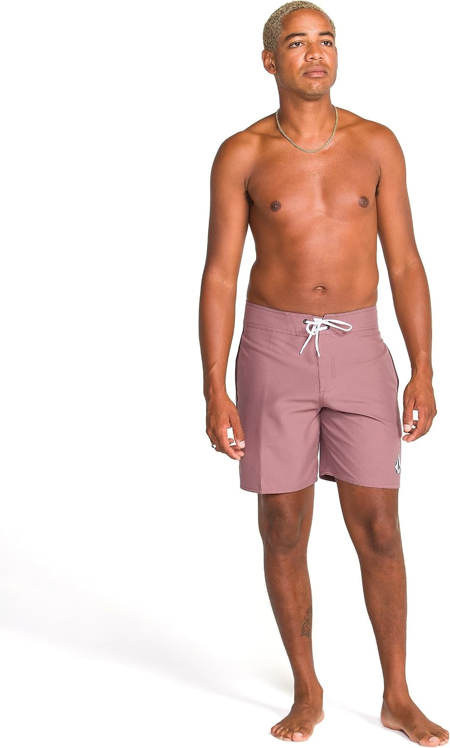 image:imageVolcom Mens 18 Boardshorts Stretch Swim Trunks with Drawstring Waist and Back Flap PocketLawton Bordeaux Brown