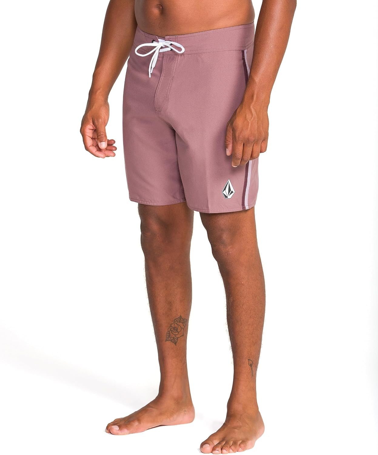 image:imageVolcom Mens 18 Boardshorts Stretch Swim Trunks with Drawstring Waist and Back Flap PocketLawton Bordeaux Brown