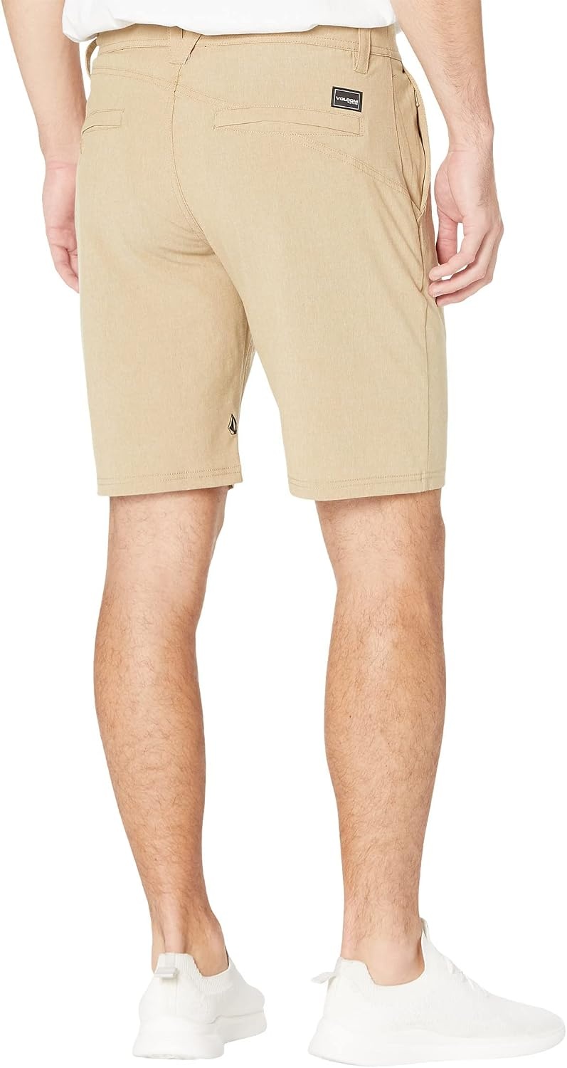 image:imageVolcom Mens Frickin Cross Shred 20 Hybrid Water Repellent ShortDark Khaki 1