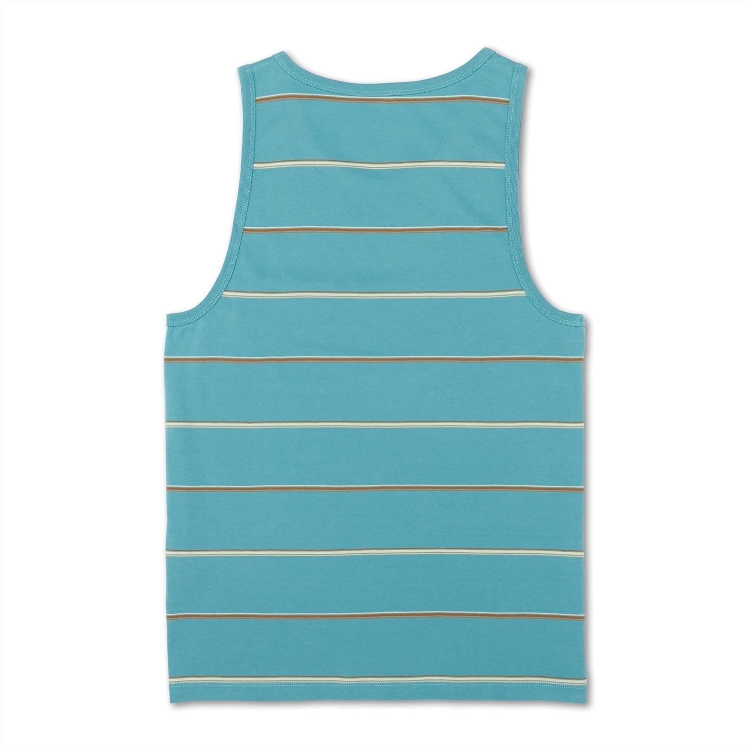 image:imageVolcom Mens Sylvan Striped Tank Top Soft Cotton Sleeveless Shirt with Yarndye Stripe PatternCoastal Blue
