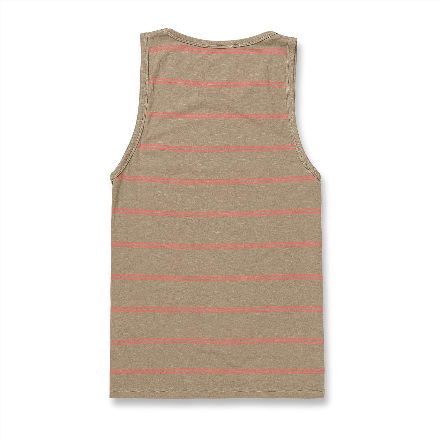 image:imageVolcom Mens Sylvan Striped Tank Top Soft Cotton Sleeveless Shirt with Yarndye Stripe PatternKhaki