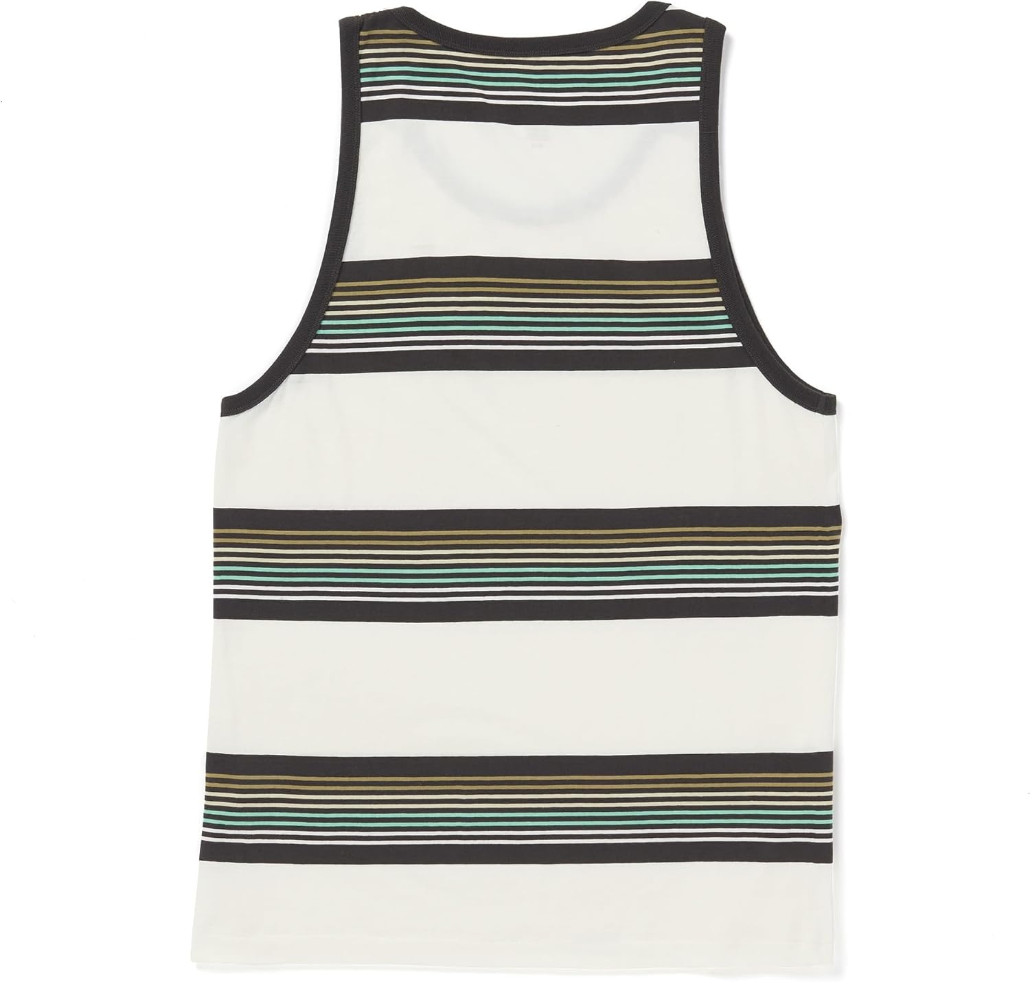 image:imageVolcom Mens Sylvan Striped Tank Top Soft Cotton Sleeveless Shirt with Yarndye Stripe PatternOffwhite