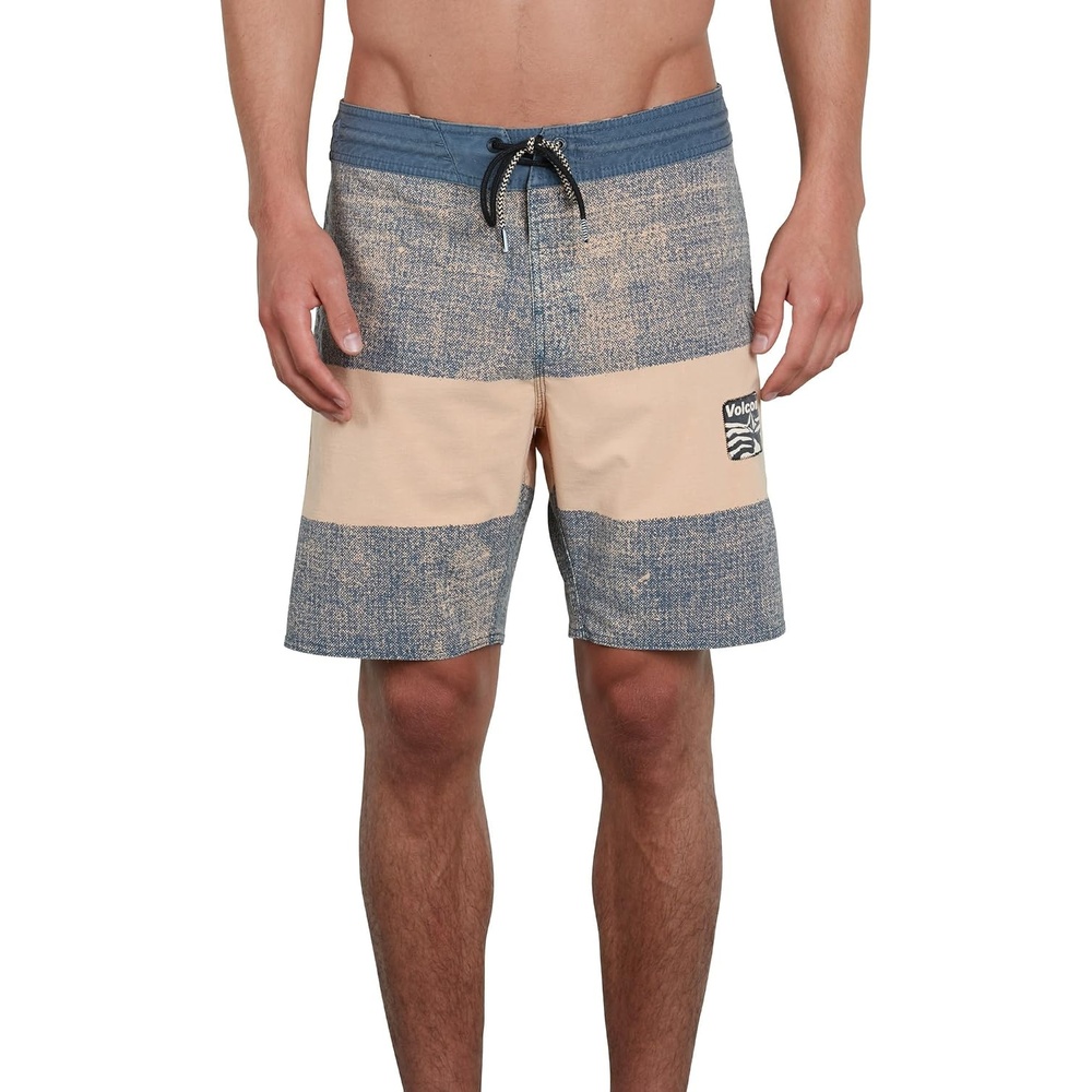 image:imageVolcom Mens 18 Boardshorts Stretch Swim Trunks with Drawstring Waist and Back Flap PocketPale Peach