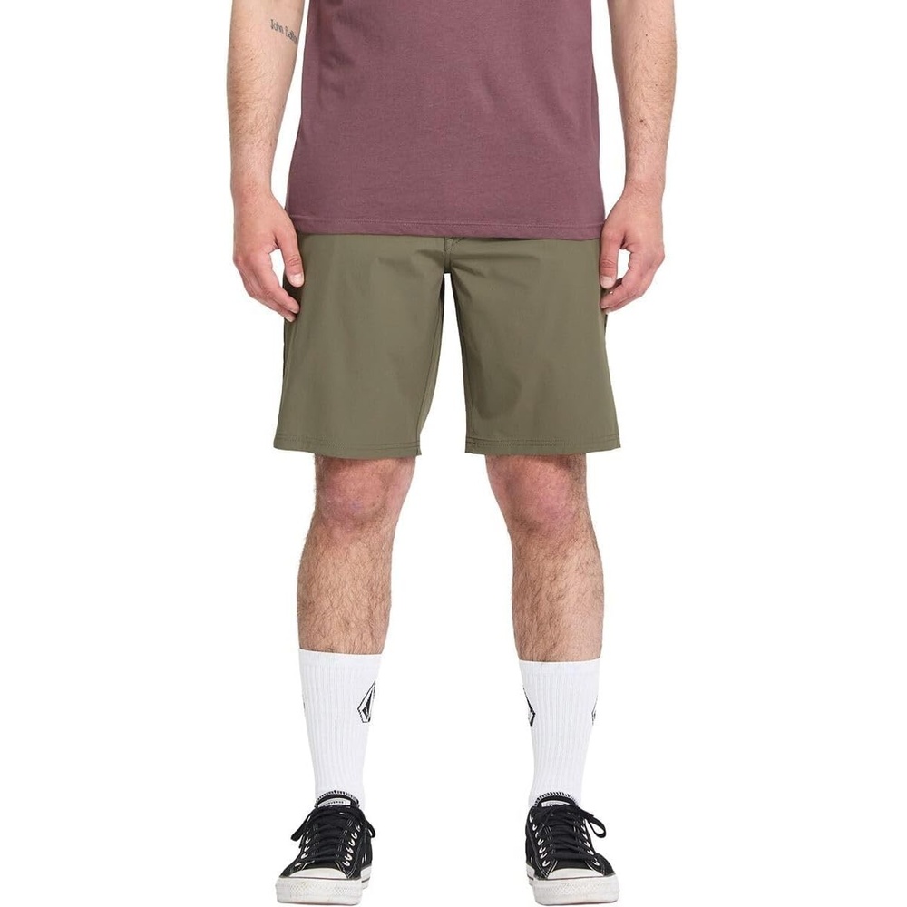 image:imageVolcom Mens Frickin Cross Shred 20 Hybrid Water Repellent ShortSurplus Green