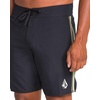 Volcom Men’s 18″ Boardshorts – Stretch Swim Trunks with Drawstring Waist and Back Flap Pocket(Lawton Black)