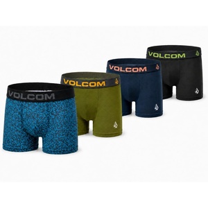 Volcom Boys Boxer Briefs Performance Underwear with Moisture Wicking & Stretch 4-Pack(Multi/Green/Blue/Black)