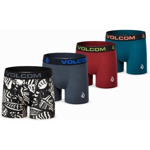 Volcom Boys Boxer Briefs Performance Underwear with Moisture Wicking & Stretch 4-Pack(Multi/Green/Maroon/Grey)
